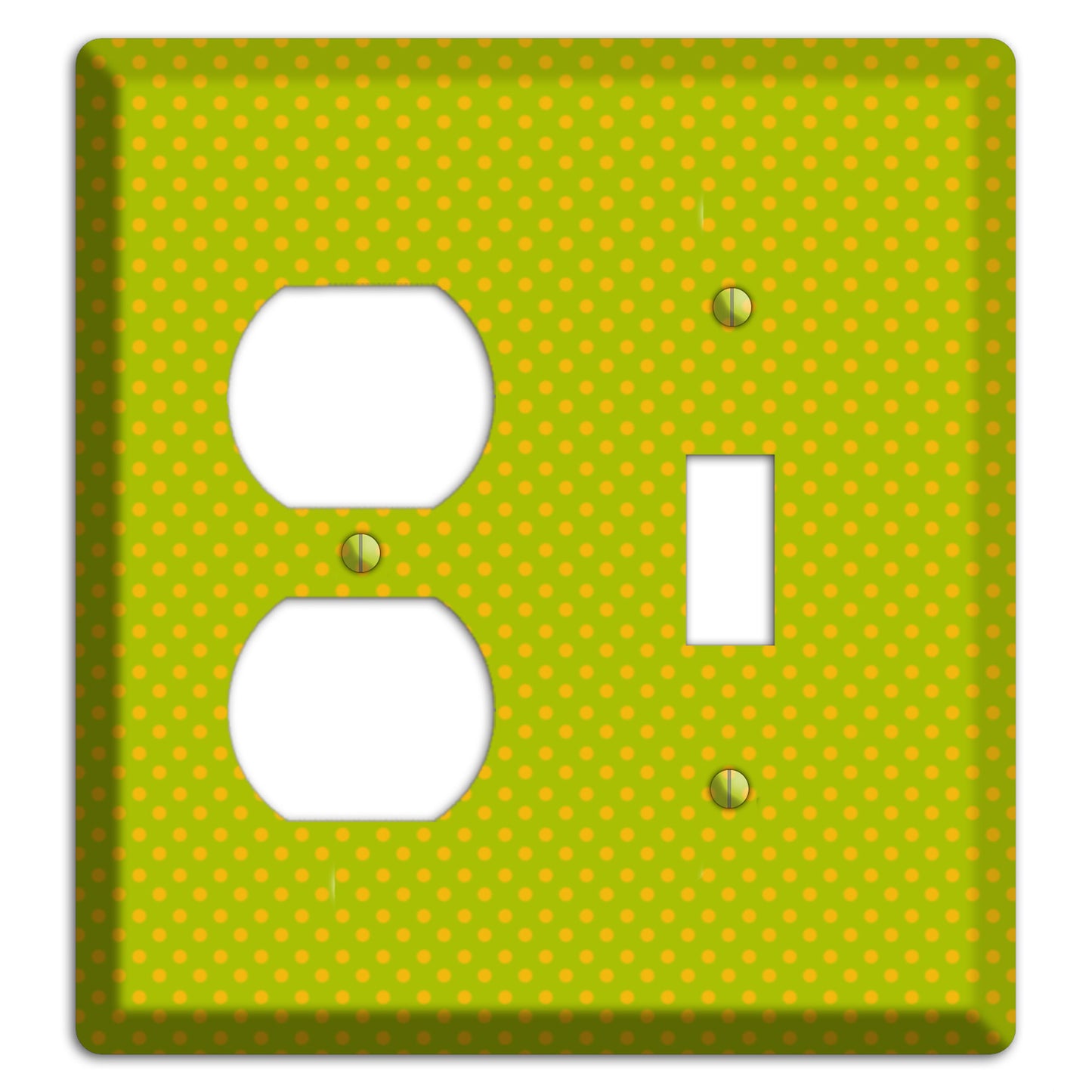 Multi Lime Tiny Polka Dots Duplex / Toggle Wallplate