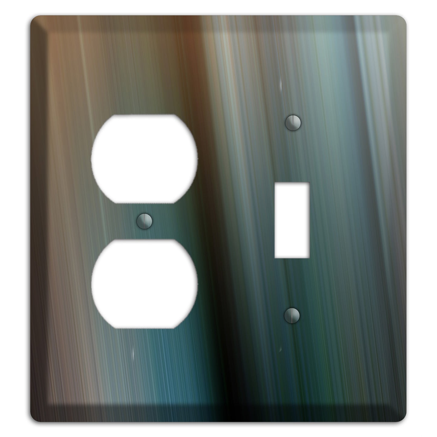 Brown and Blue Ray of Light Duplex / Toggle Wallplate