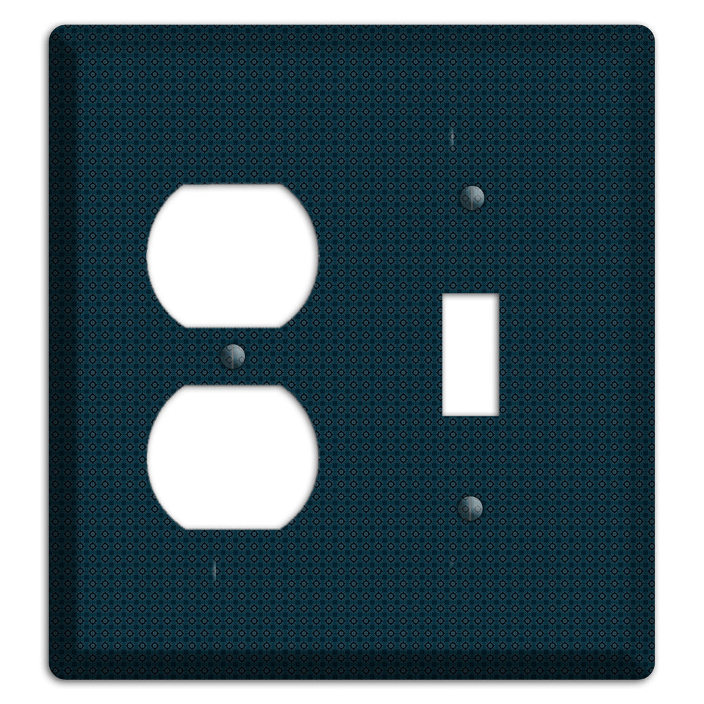 Navy Foulard Duplex / Toggle Wallplate
