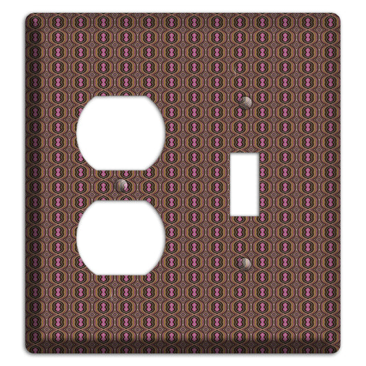 Brown Tapestry Duplex / Toggle Wallplate