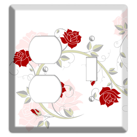Red Rose Duplex / Toggle Wallplate