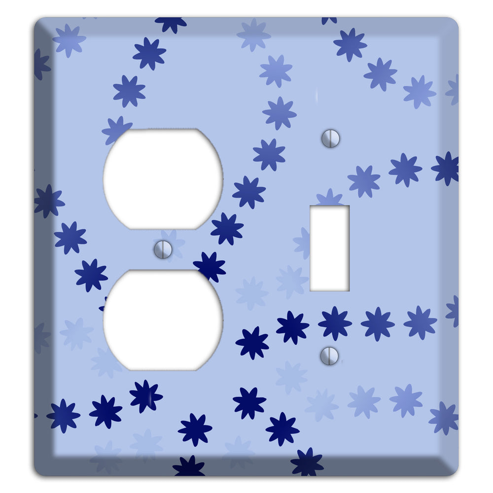 Periwinkle with Blue Constellation Duplex / Toggle Wallplate