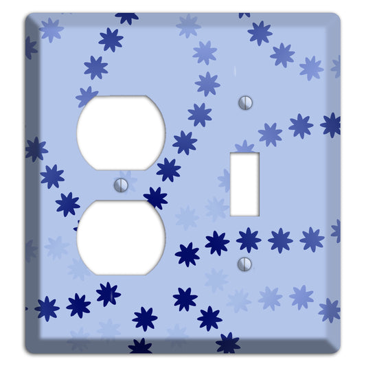 Periwinkle with Blue Constellation Duplex / Toggle Wallplate