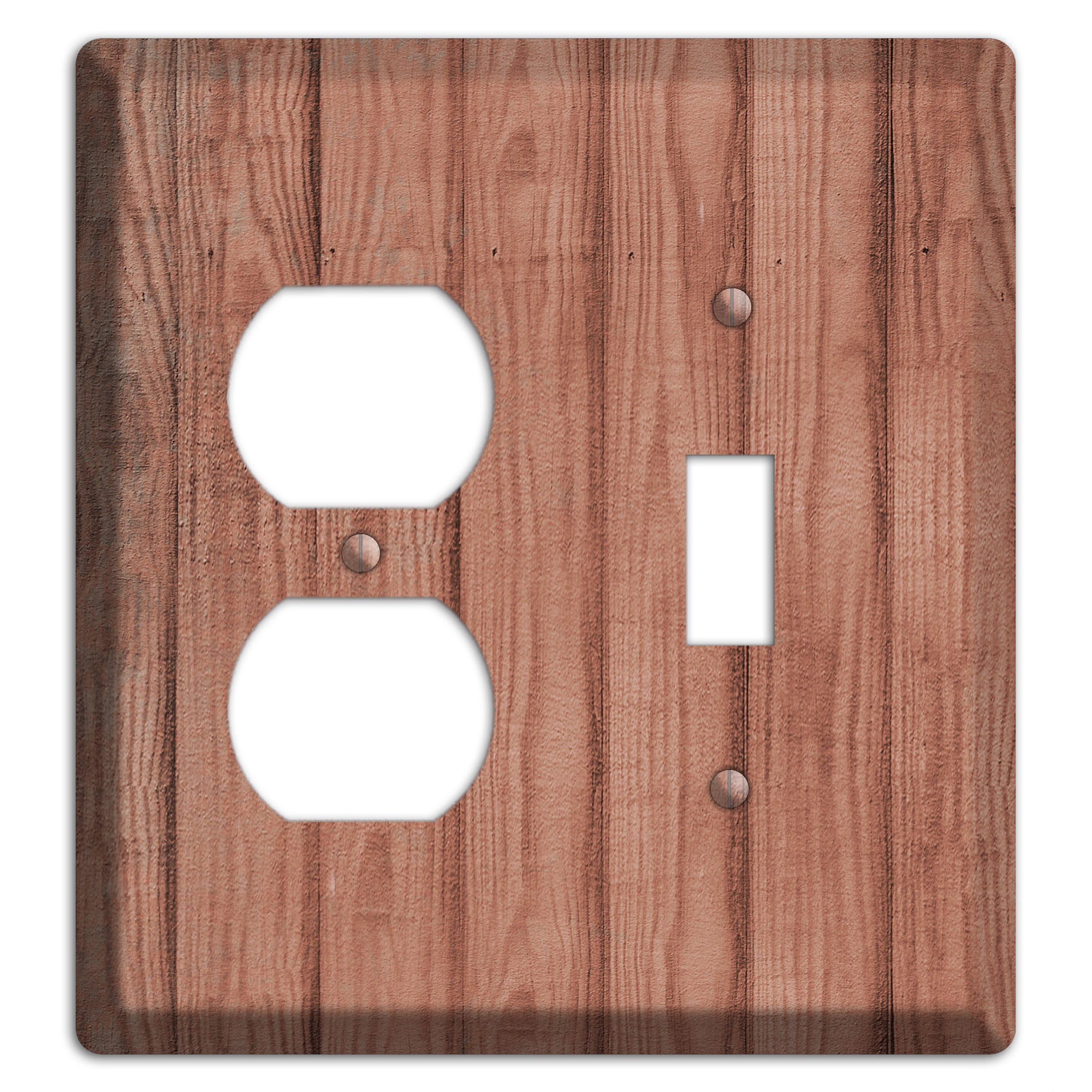 Coral Tree Weathered Wood Duplex / Toggle Wallplate