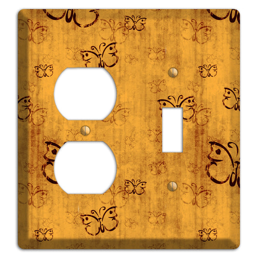 Mustard Butterfly Duplex / Toggle Wallplate