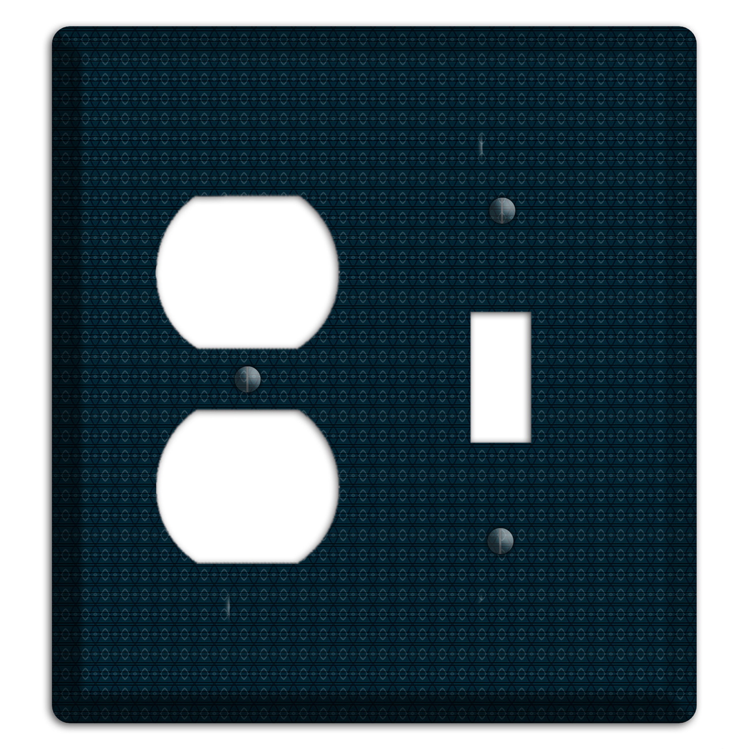 Navy Tiny Tapestry Duplex / Toggle Wallplate