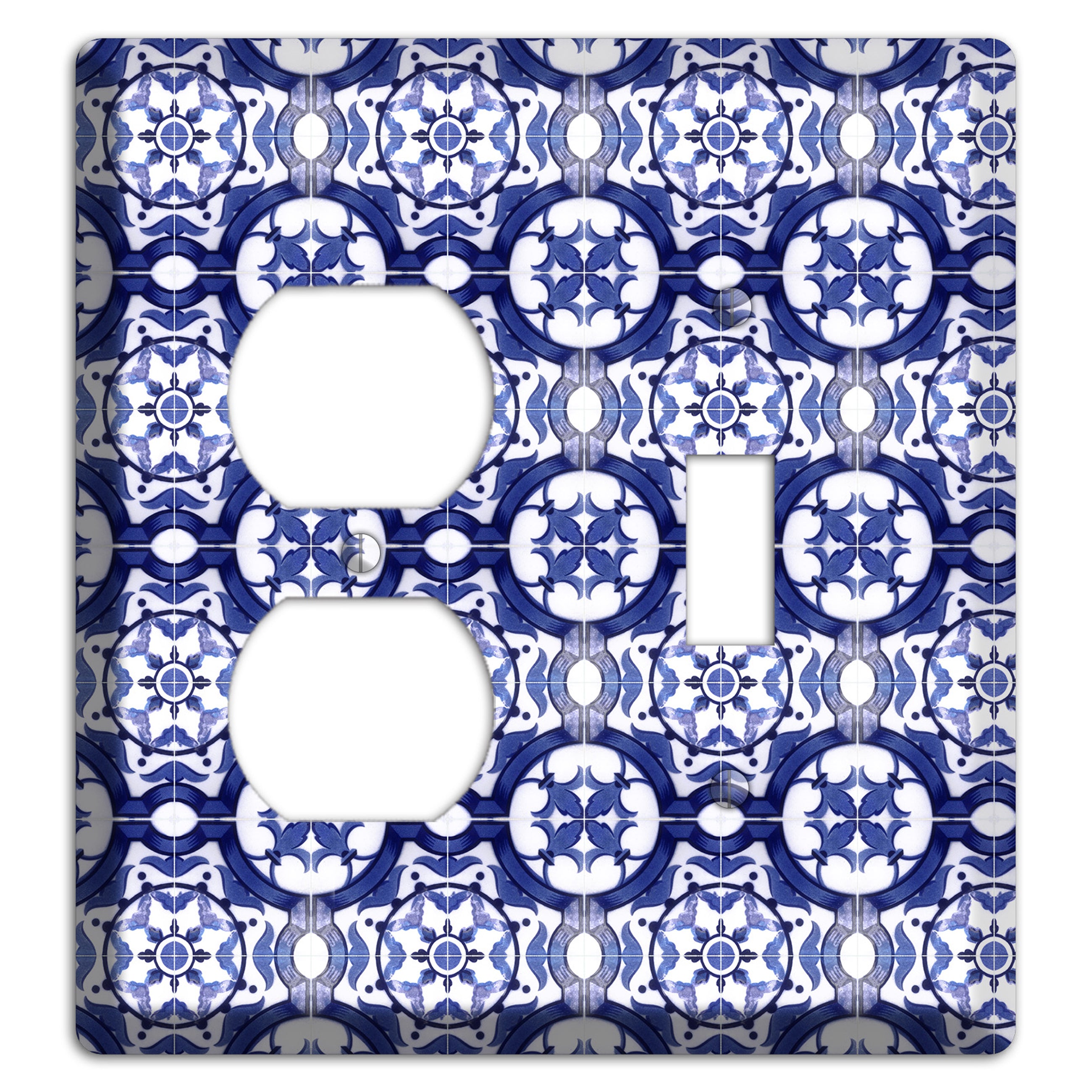 Tavira Tiles 10 Duplex / Toggle Wallplate
