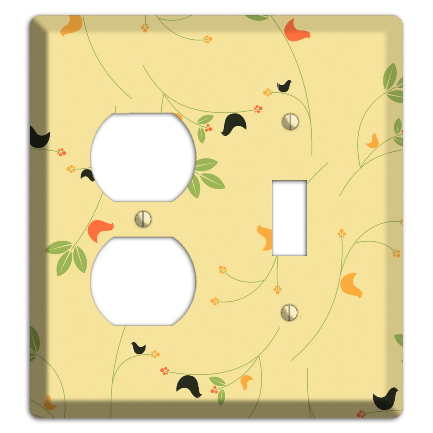 Delicate Yellow Flowers Duplex / Toggle Wallplate