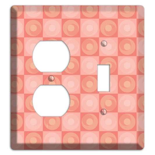 Pink Tiled Circles Duplex / Toggle Wallplate