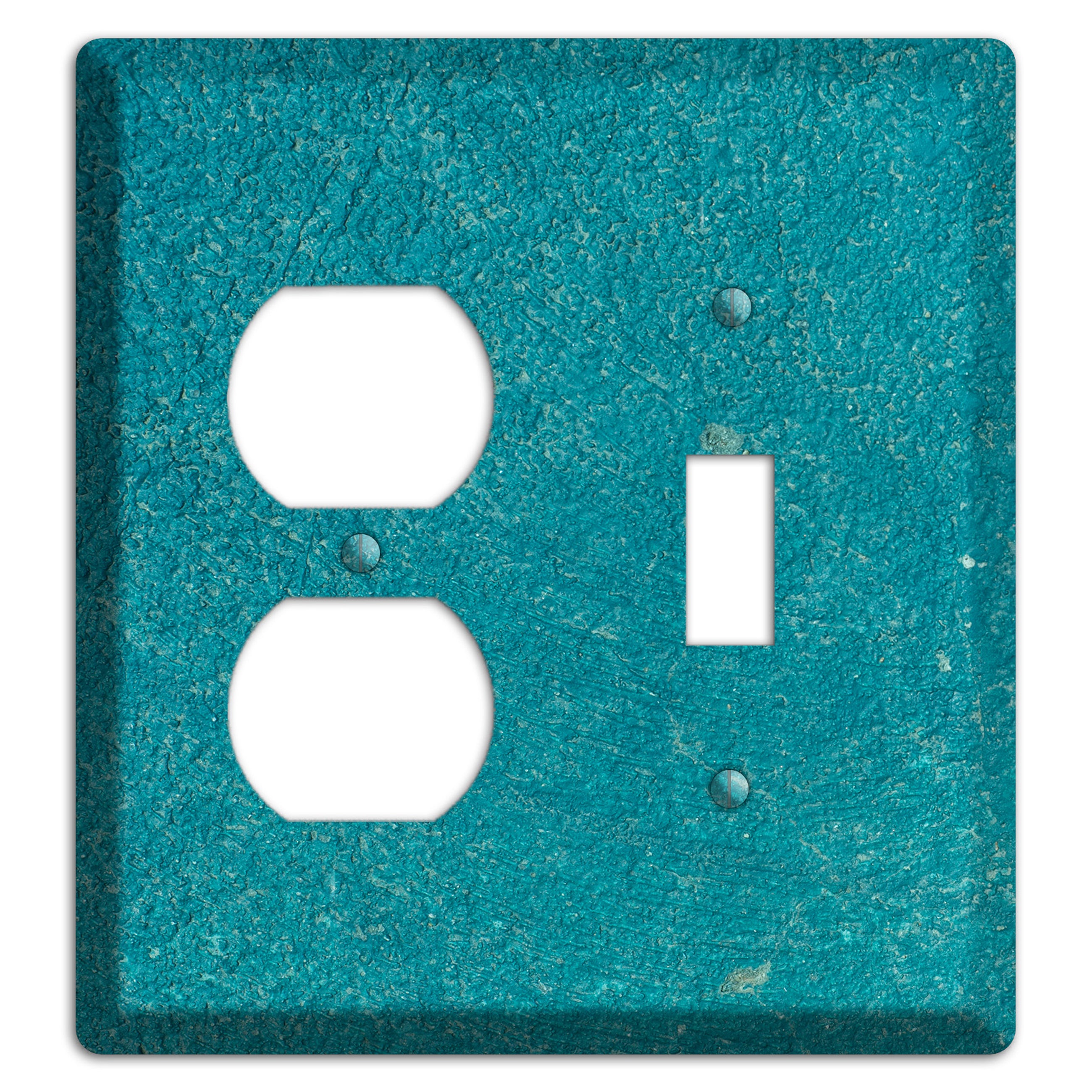 Teal concrete Duplex / Toggle Wallplate
