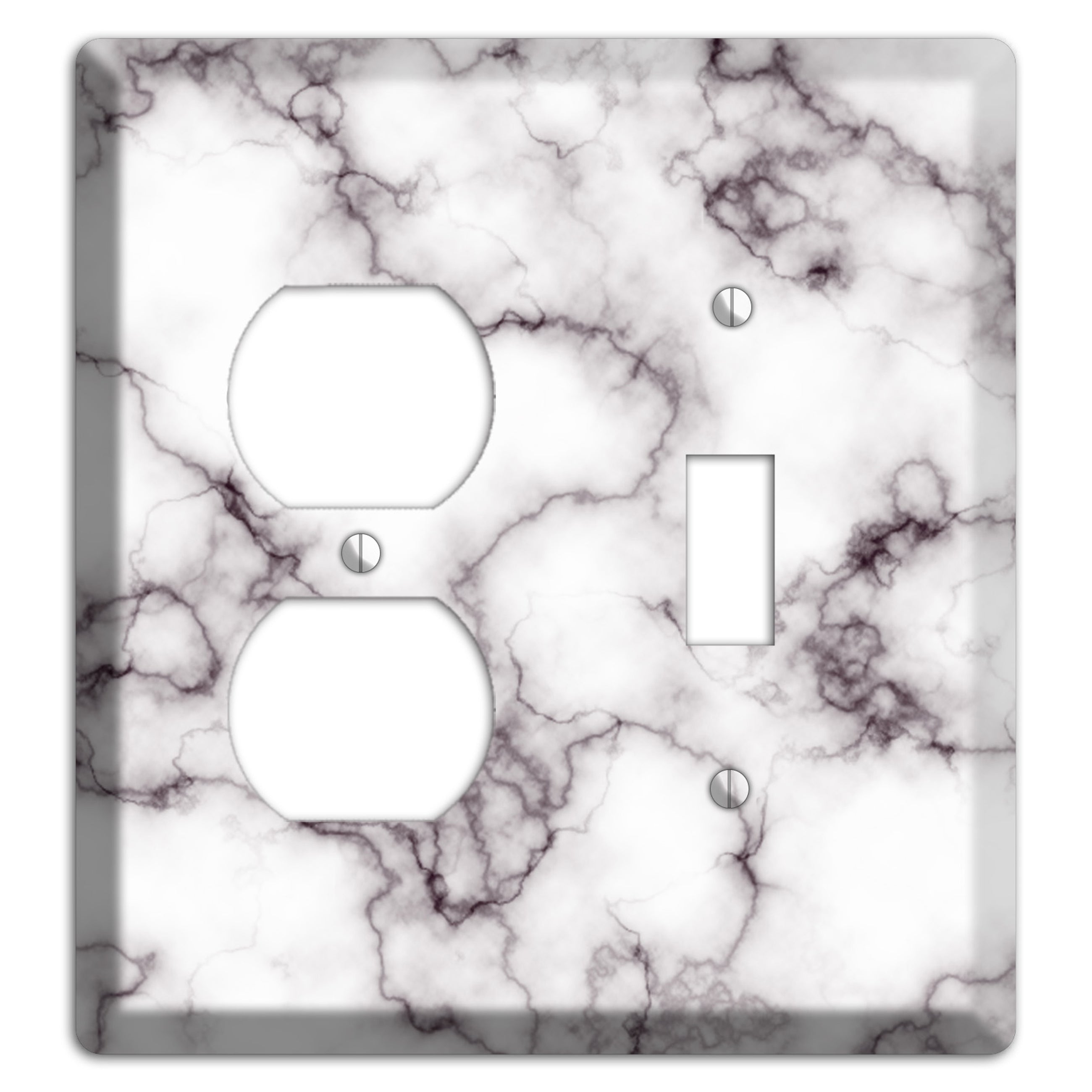 Black Stained Marble Duplex / Toggle Wallplate