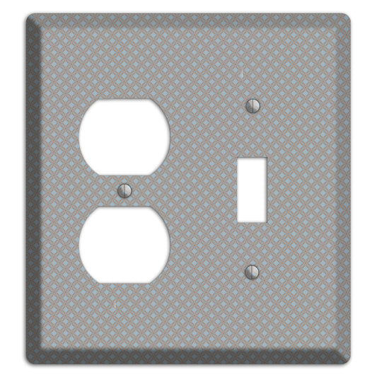 Multi Grey Lattice Duplex / Toggle Wallplate
