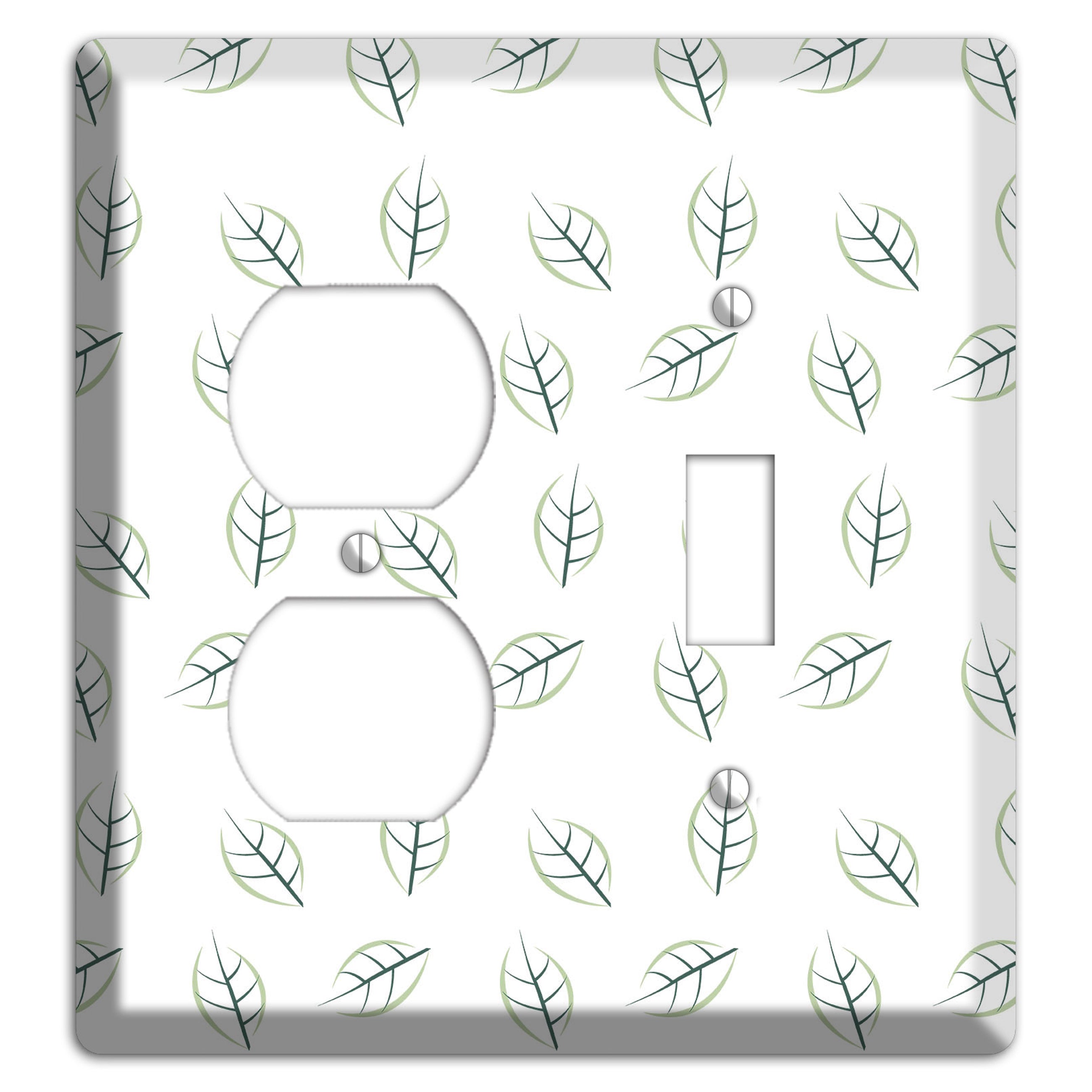 Leaves Style DD Duplex / Toggle Wallplate
