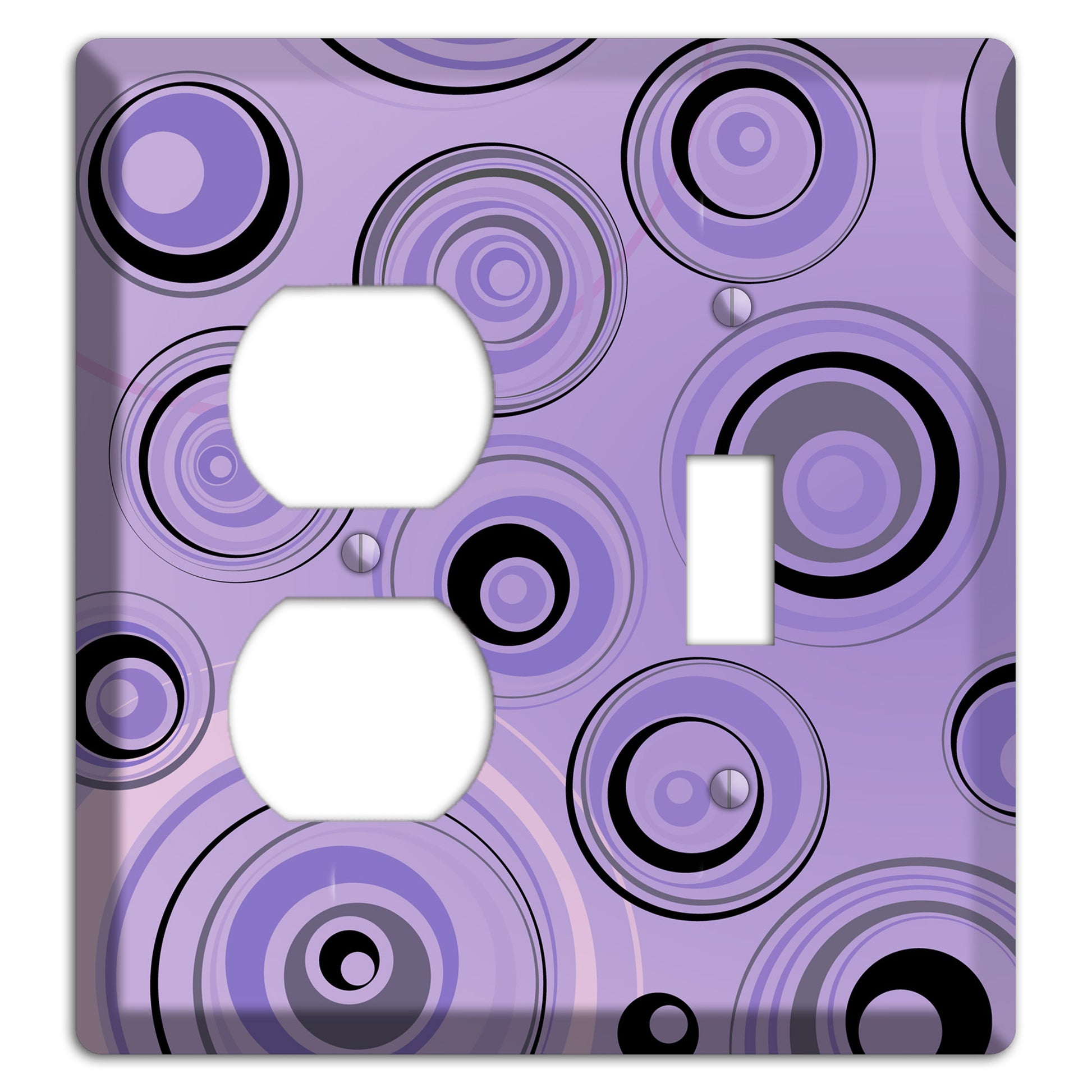 Lavender Circles Duplex / Toggle Wallplate