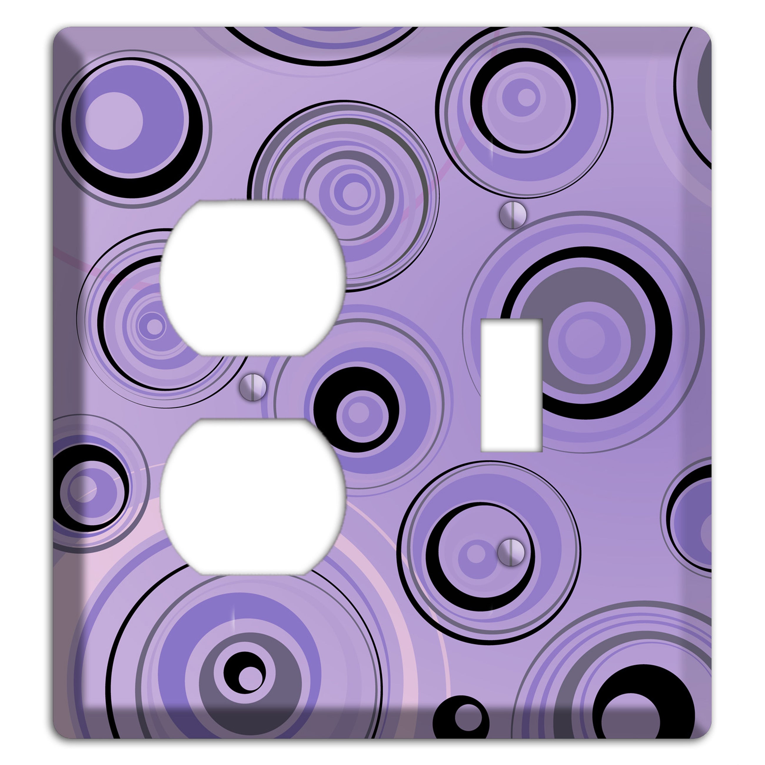 Lavender Circles Duplex / Toggle Wallplate
