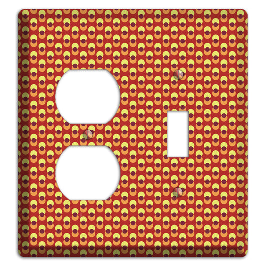 Red Overlain Dots Duplex / Toggle Wallplate