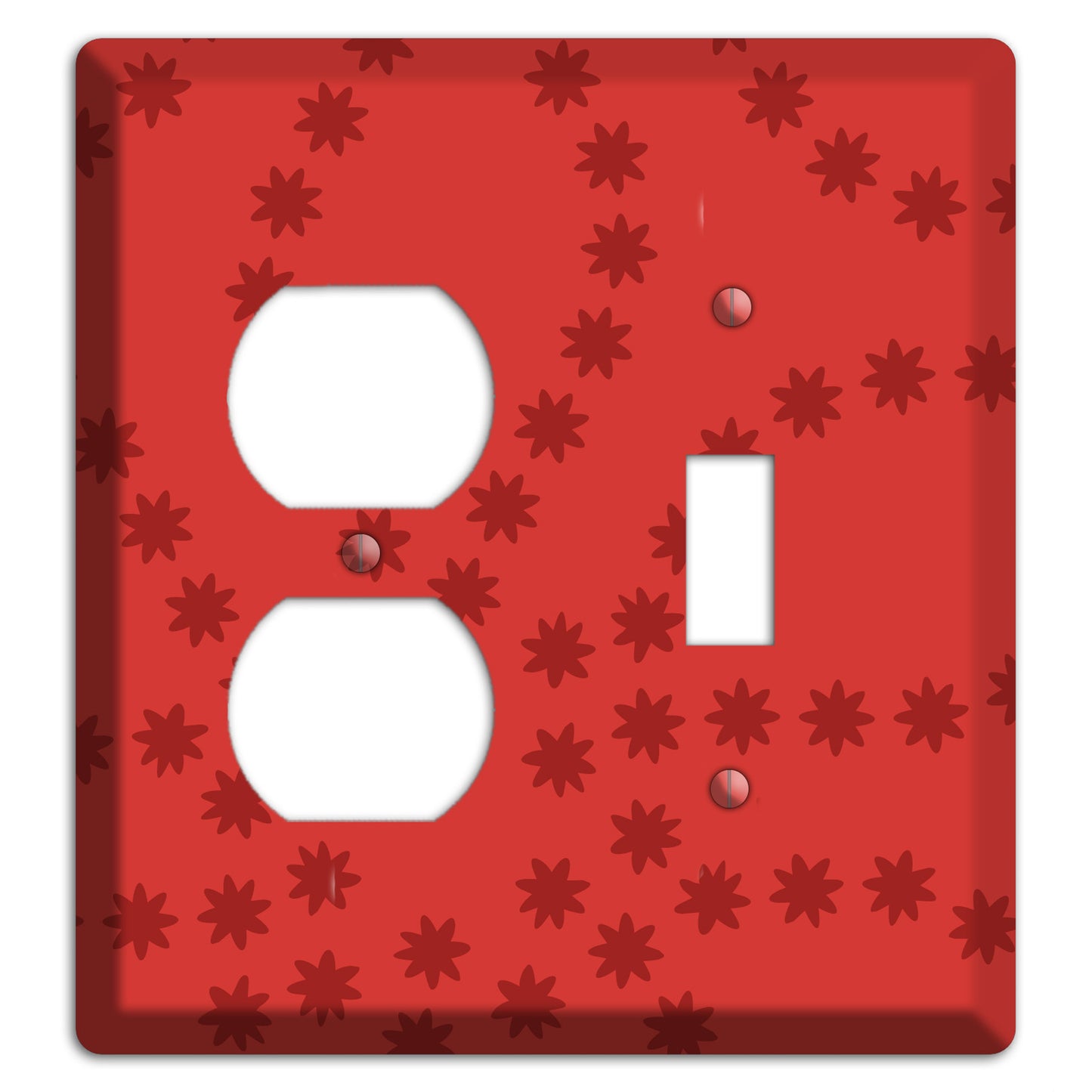 Multi Red Constellation Duplex / Toggle Wallplate