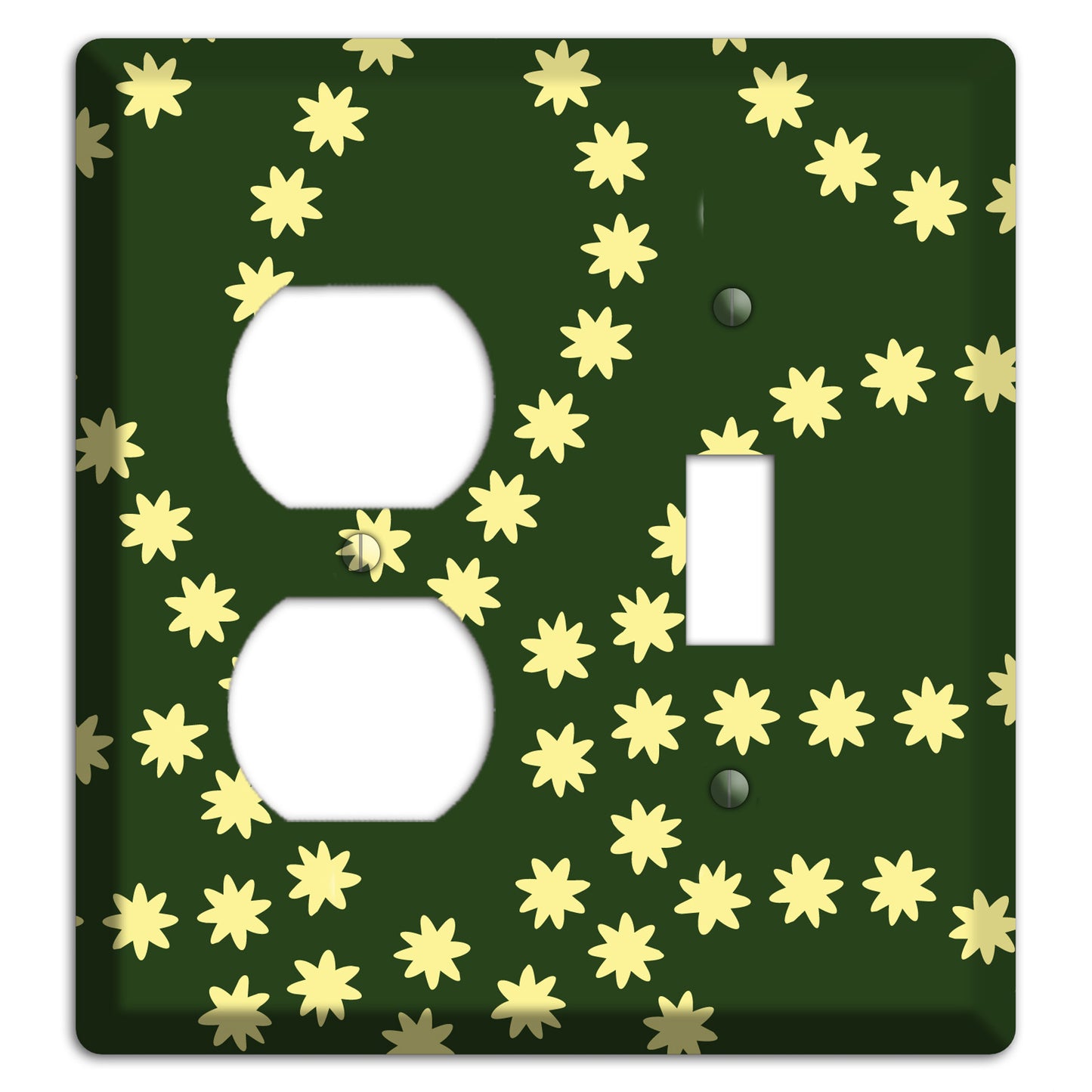 Green with Yellow Constellation Duplex / Toggle Wallplate