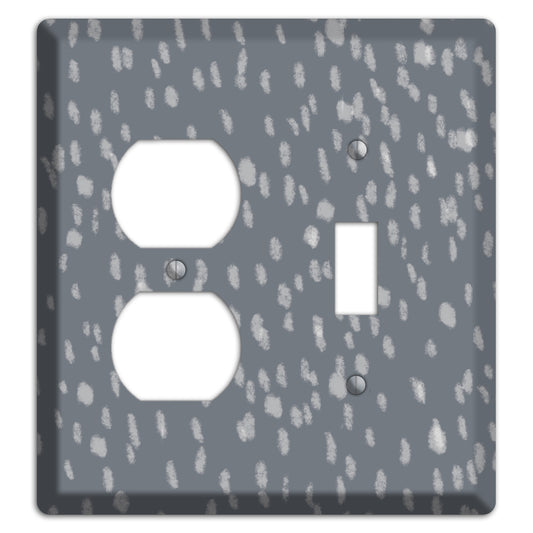 Gray and White Speckle Duplex / Toggle Wallplate