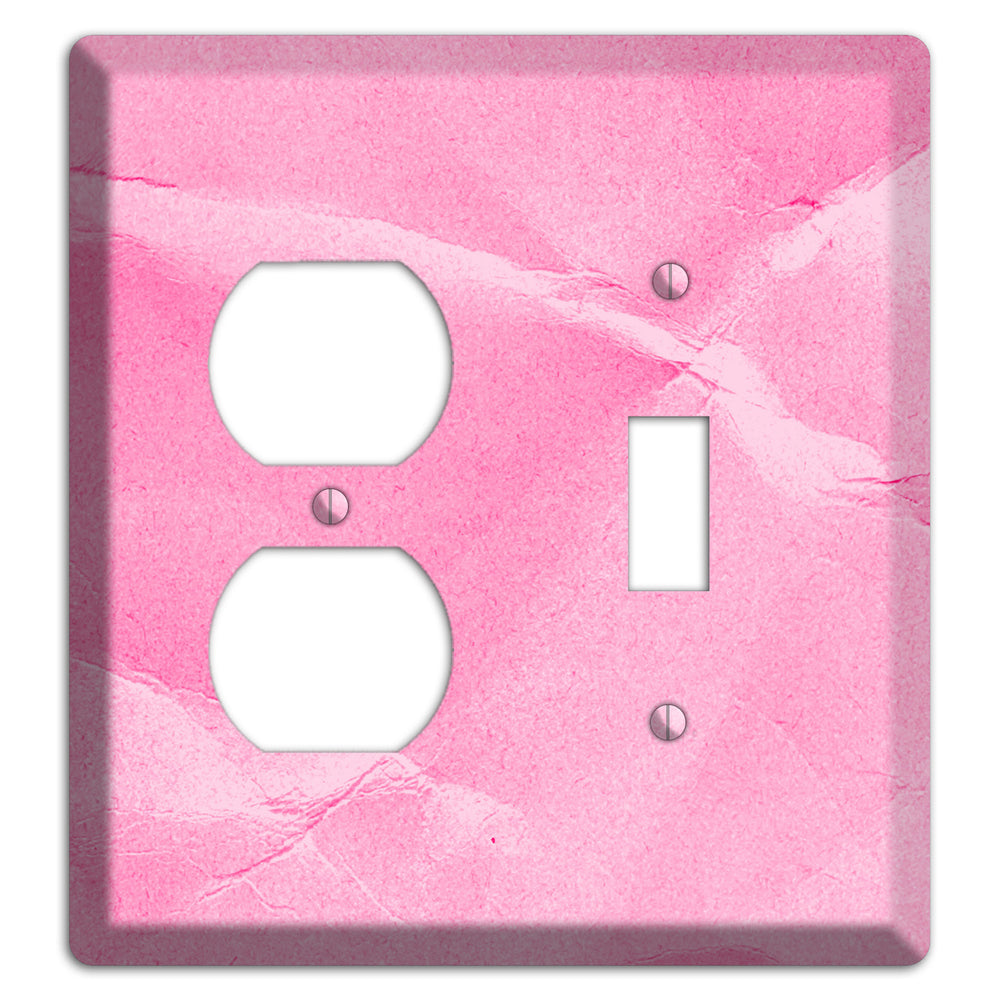 Carnation Pink Texture Duplex / Toggle Wallplate