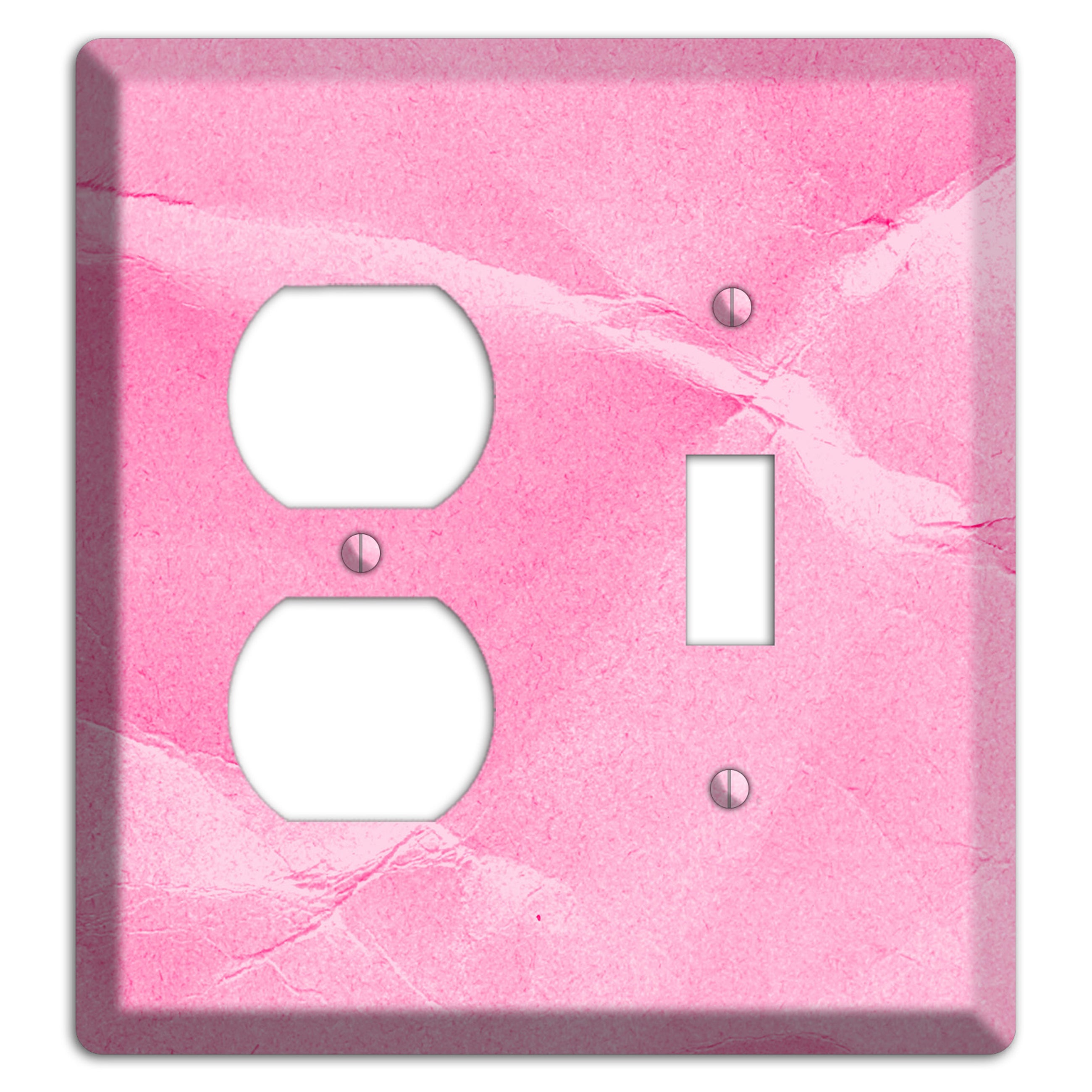 Carnation Pink Texture Duplex / Toggle Wallplate