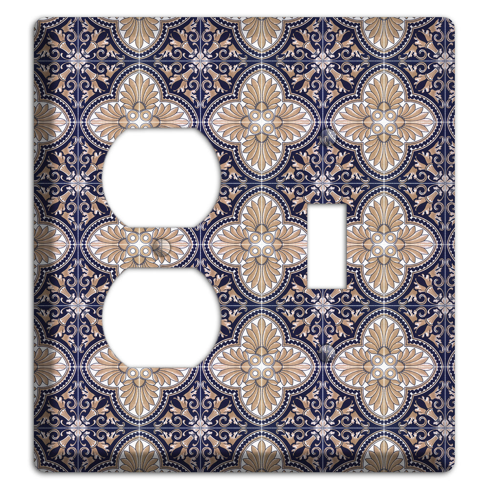Tavira Tiles 4 Duplex / Toggle Wallplate
