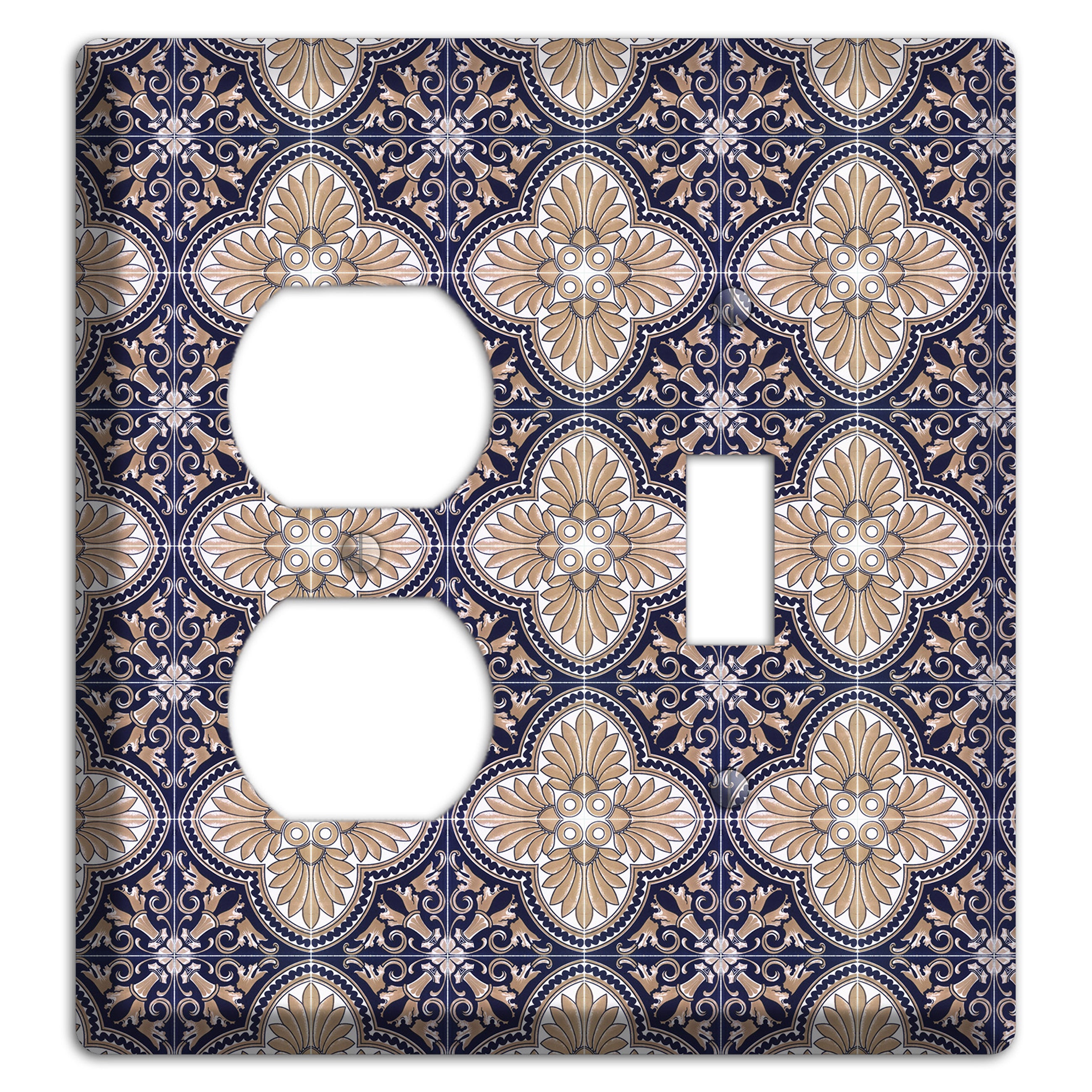 Tavira Tiles 4 Duplex / Toggle Wallplate