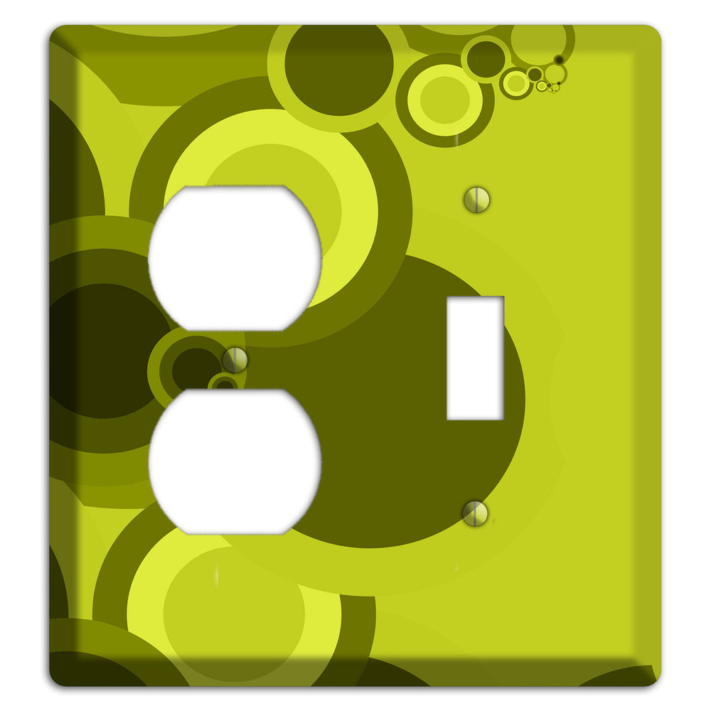 Green Circles Duplex / Toggle Wallplate
