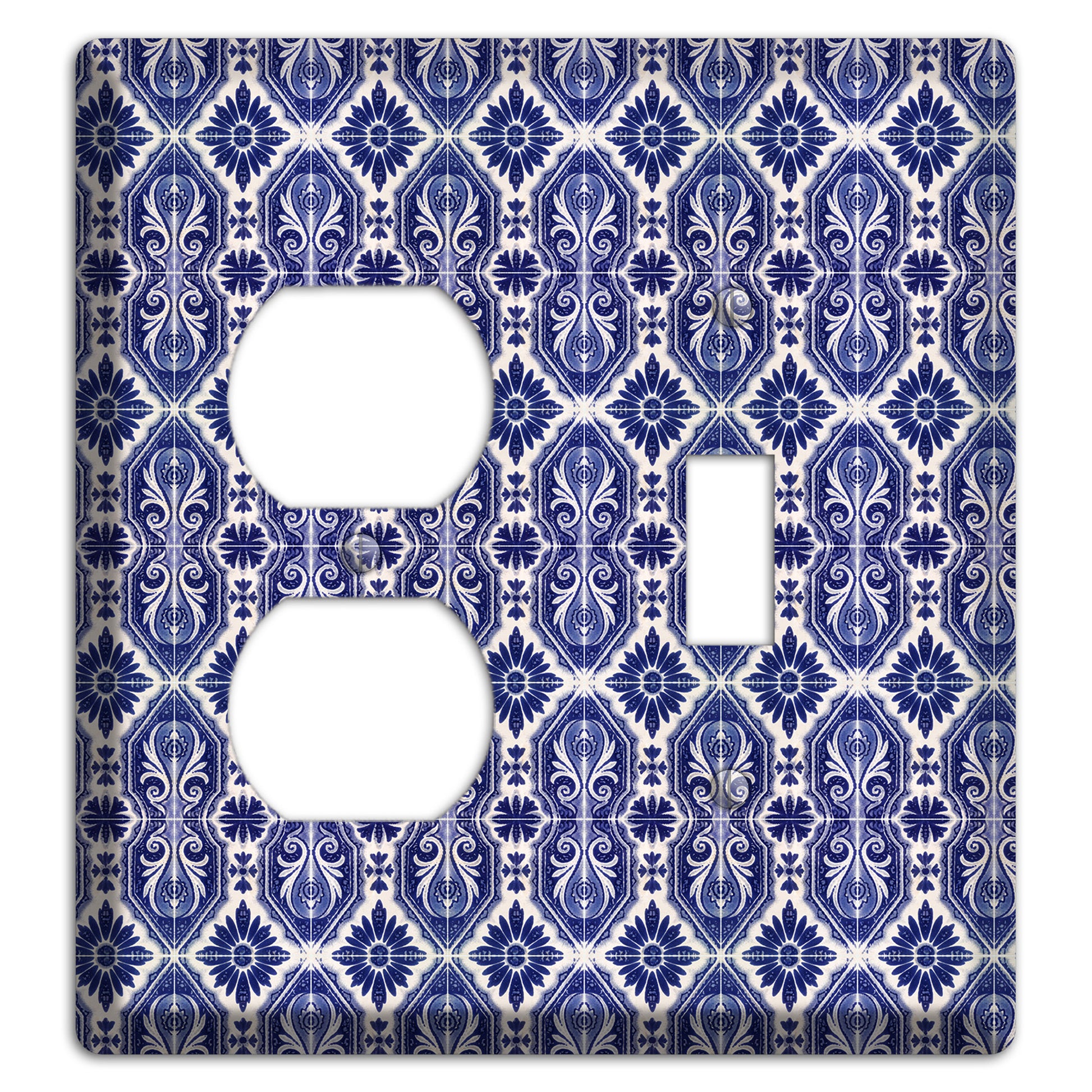 Tavira Tiles 8 Duplex / Toggle Wallplate
