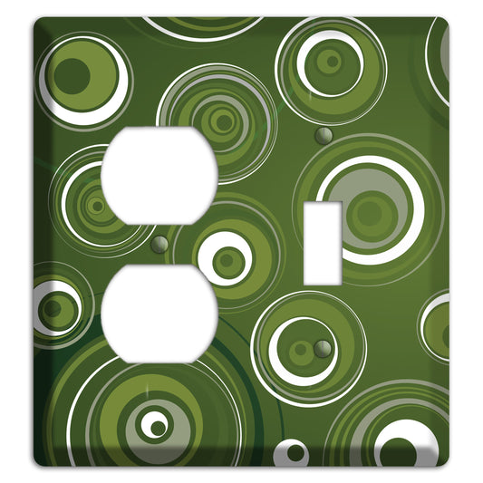 Green Circles Duplex / Toggle Wallplate