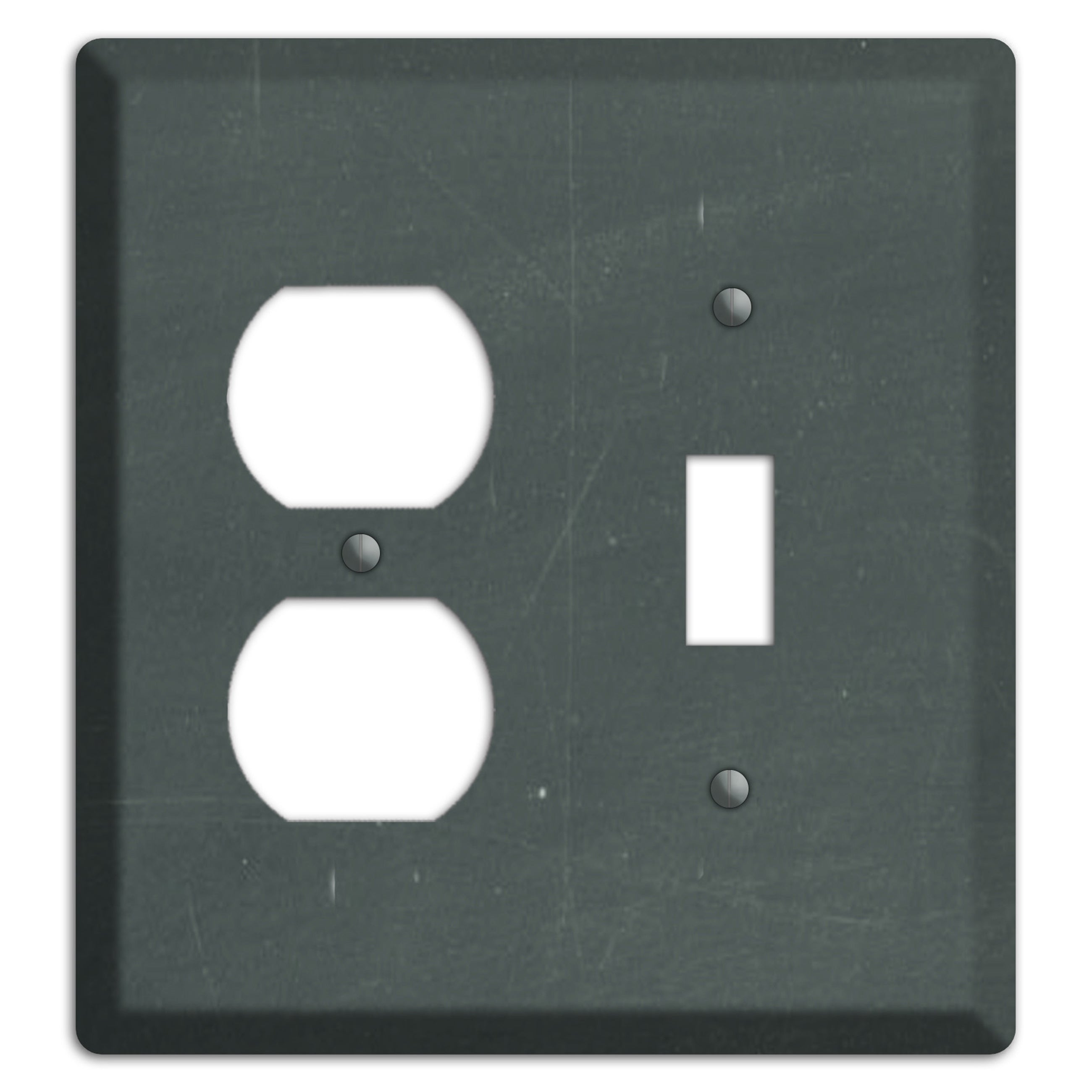 Chalk Dark Grey Duplex / Toggle Wallplate