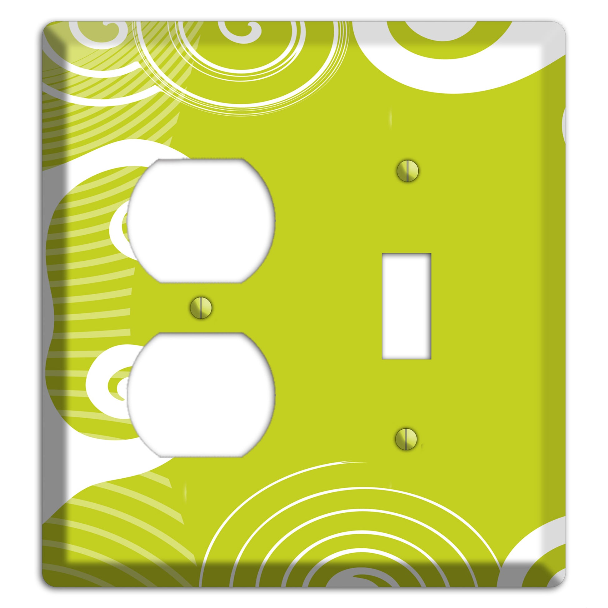 Abstract Green Duplex / Toggle Wallplate