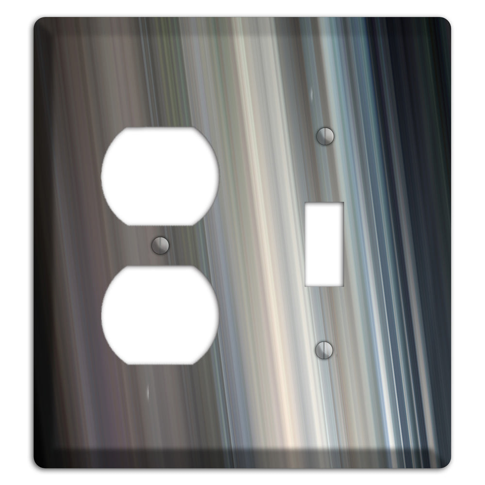 Blue Grey Ray of Light Duplex / Toggle Wallplate