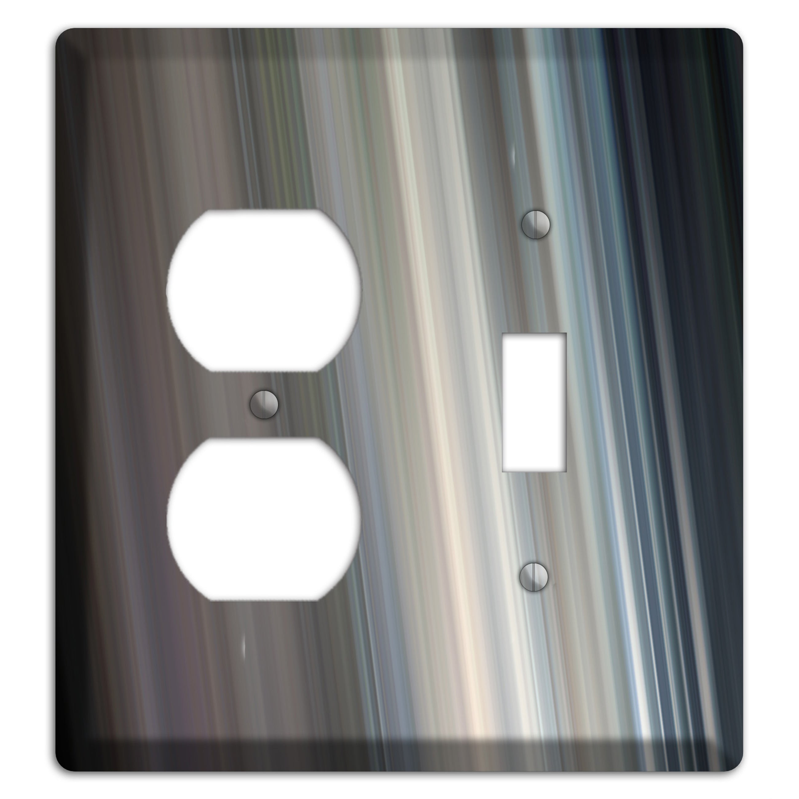 Blue Grey Ray of Light Duplex / Toggle Wallplate