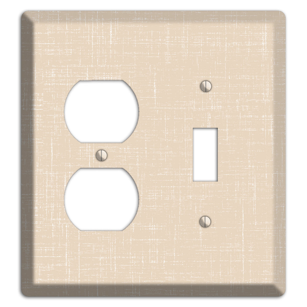 Double Spanish White Neutral Texture Duplex / Toggle Wallplate