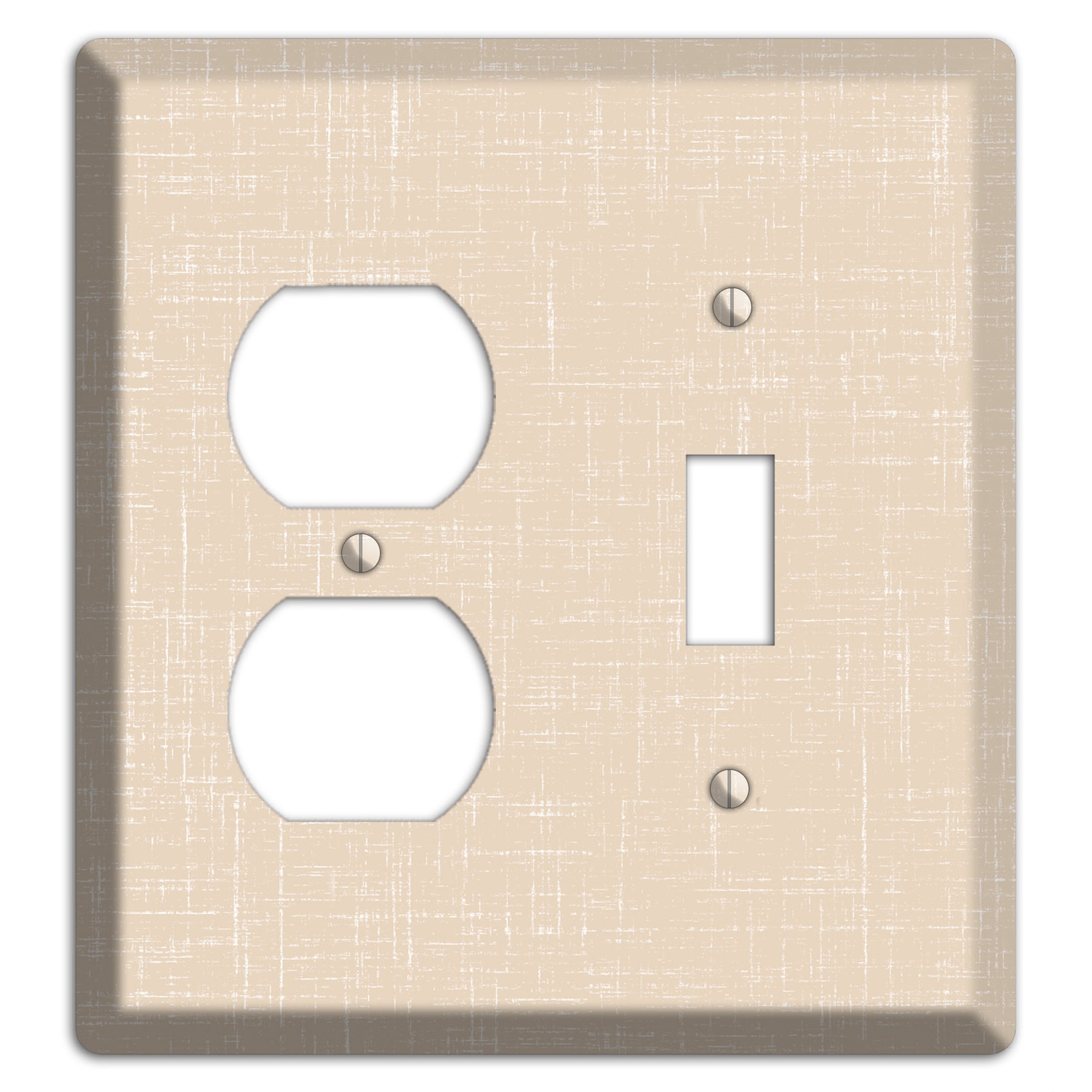 Double Spanish White Neutral Texture Duplex / Toggle Wallplate