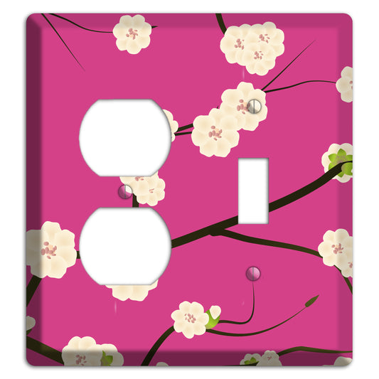 Pink Cherry Blossoms 2 Duplex / Toggle Wallplate