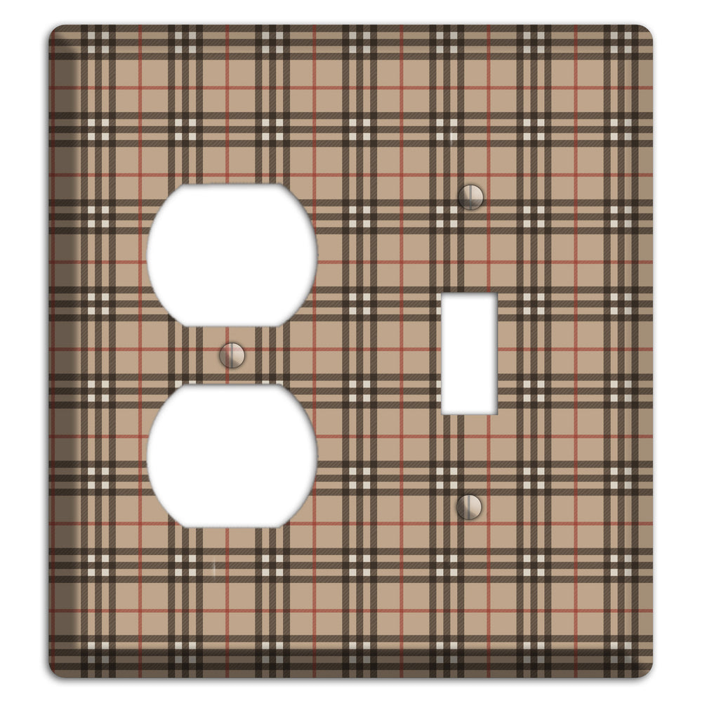 London Plaid Duplex / Toggle Wallplate