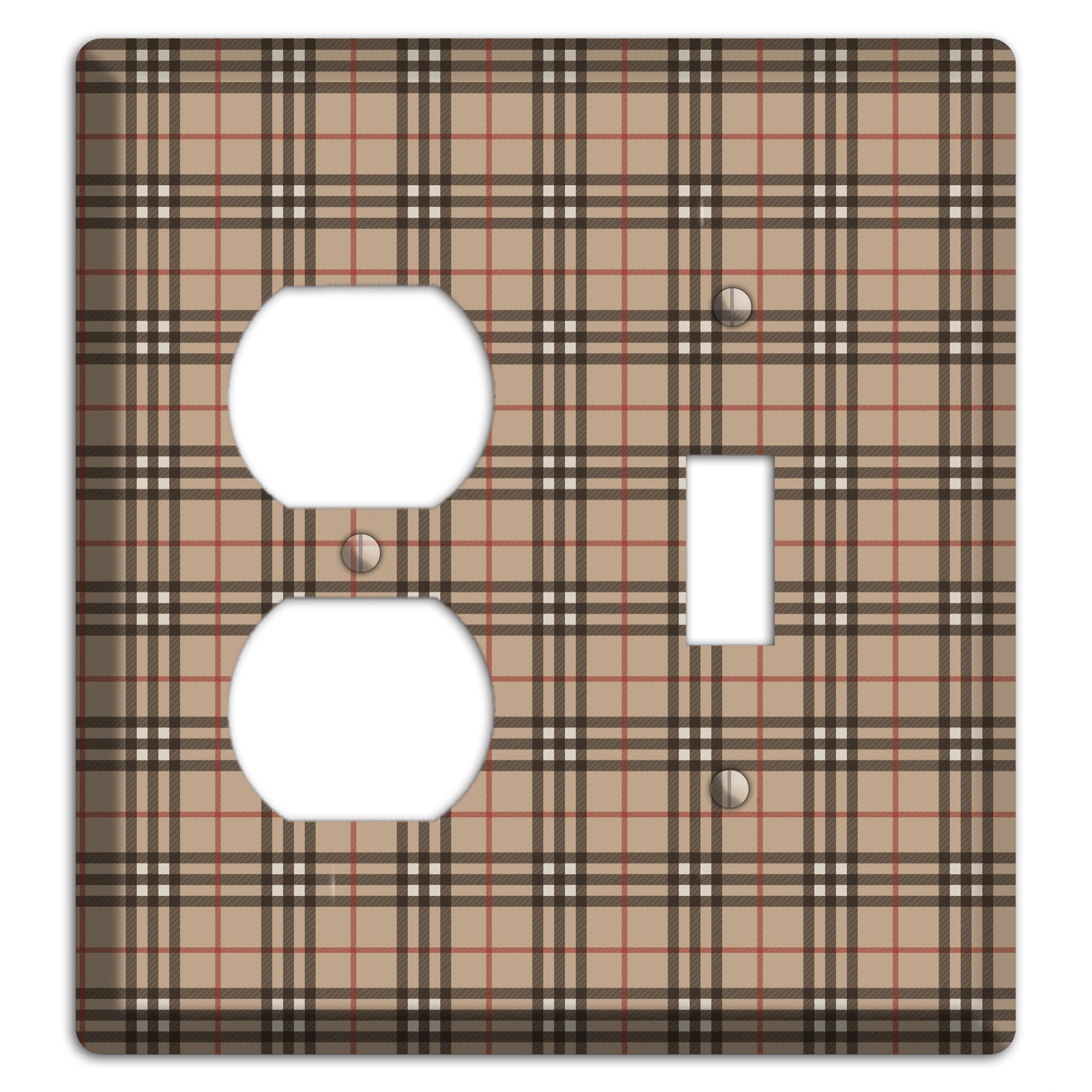 London Plaid Duplex / Toggle Wallplate
