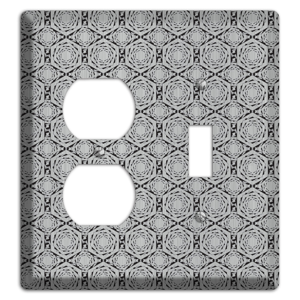 Overly Hexagon Rotation Stainless Steel Duplex / Toggle Wallplate