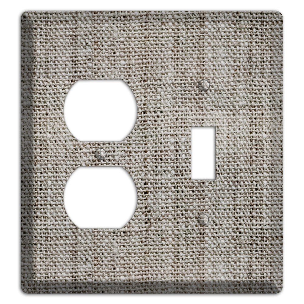 Zorba Burlap Duplex / Toggle Wallplate