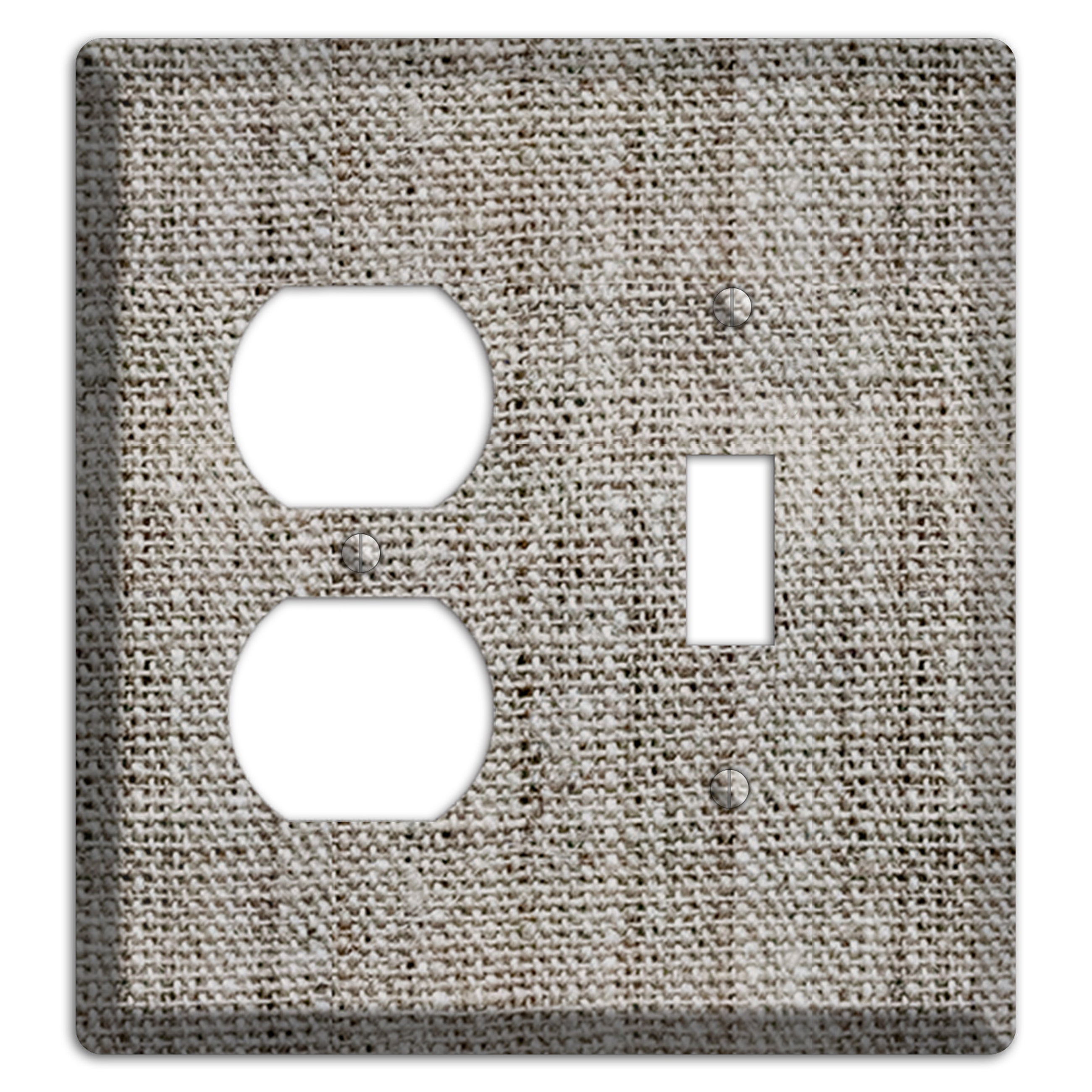 Zorba Burlap Duplex / Toggle Wallplate