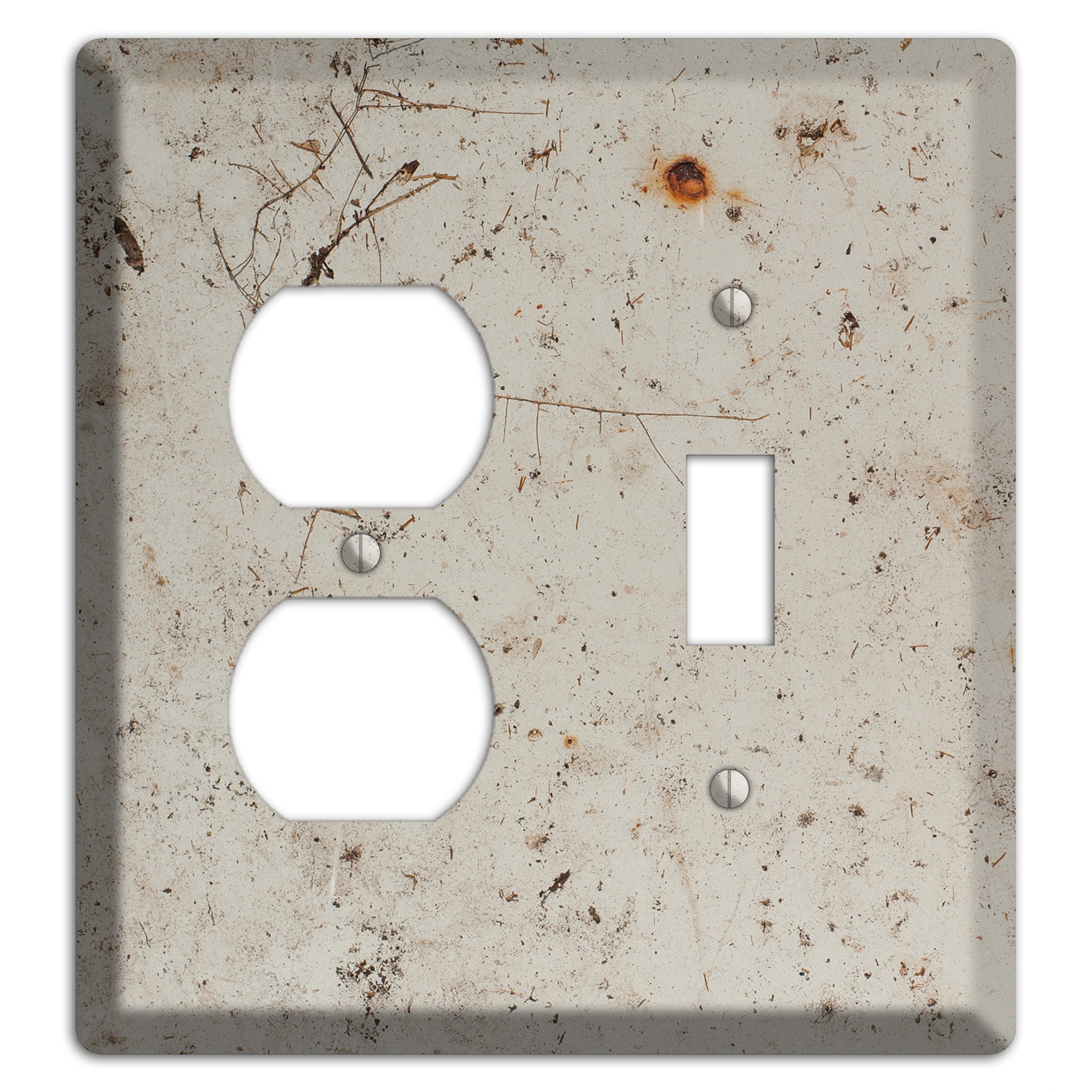 Spotted Concrete Duplex / Toggle Wallplate