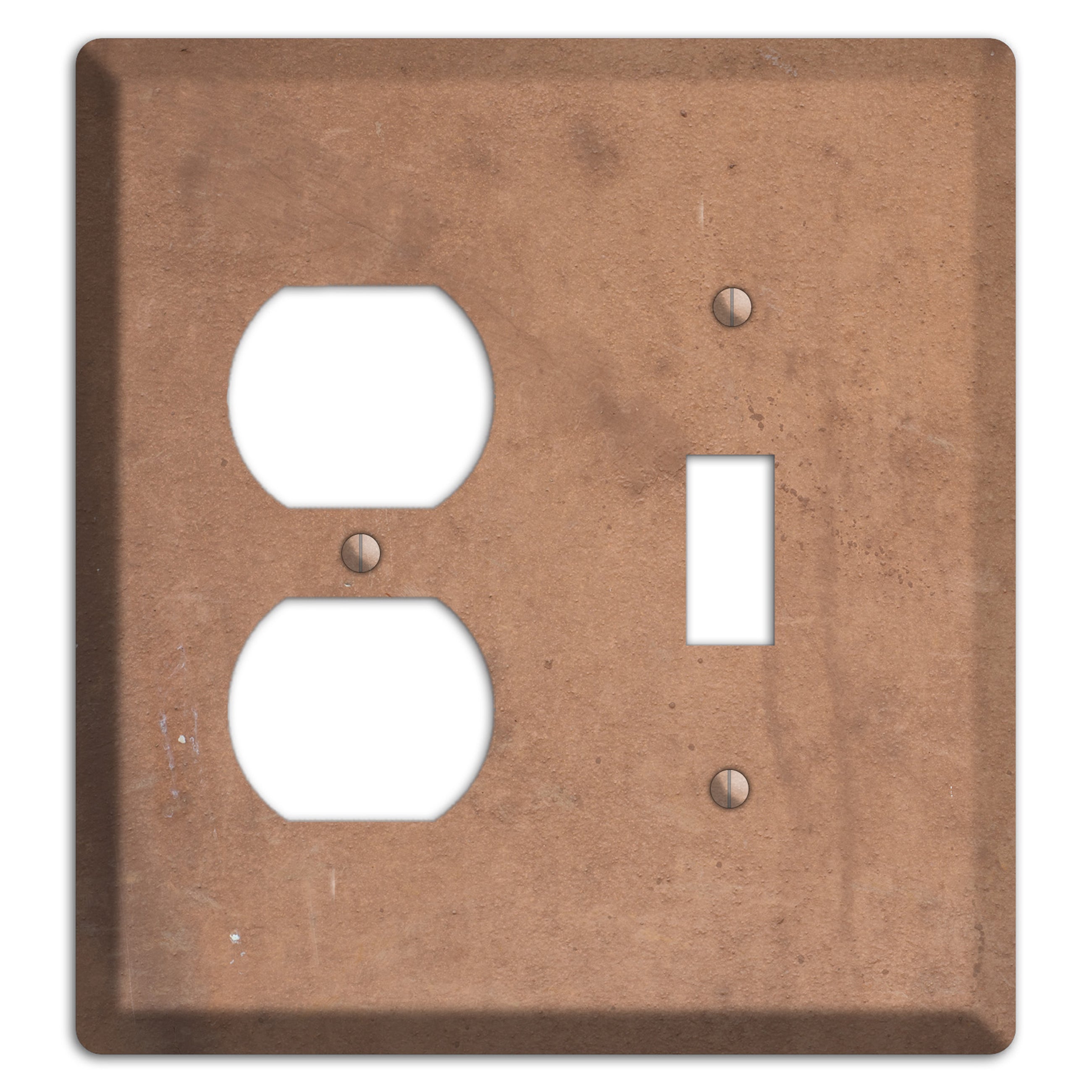 Light Brown Concrete Duplex / Toggle Wallplate