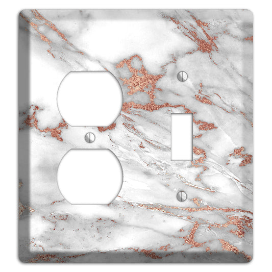 Sanguine Brown Marble 7 Duplex / Toggle Wallplate