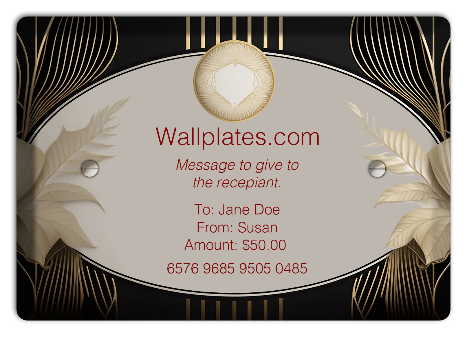 Art Deco Gift Certificate