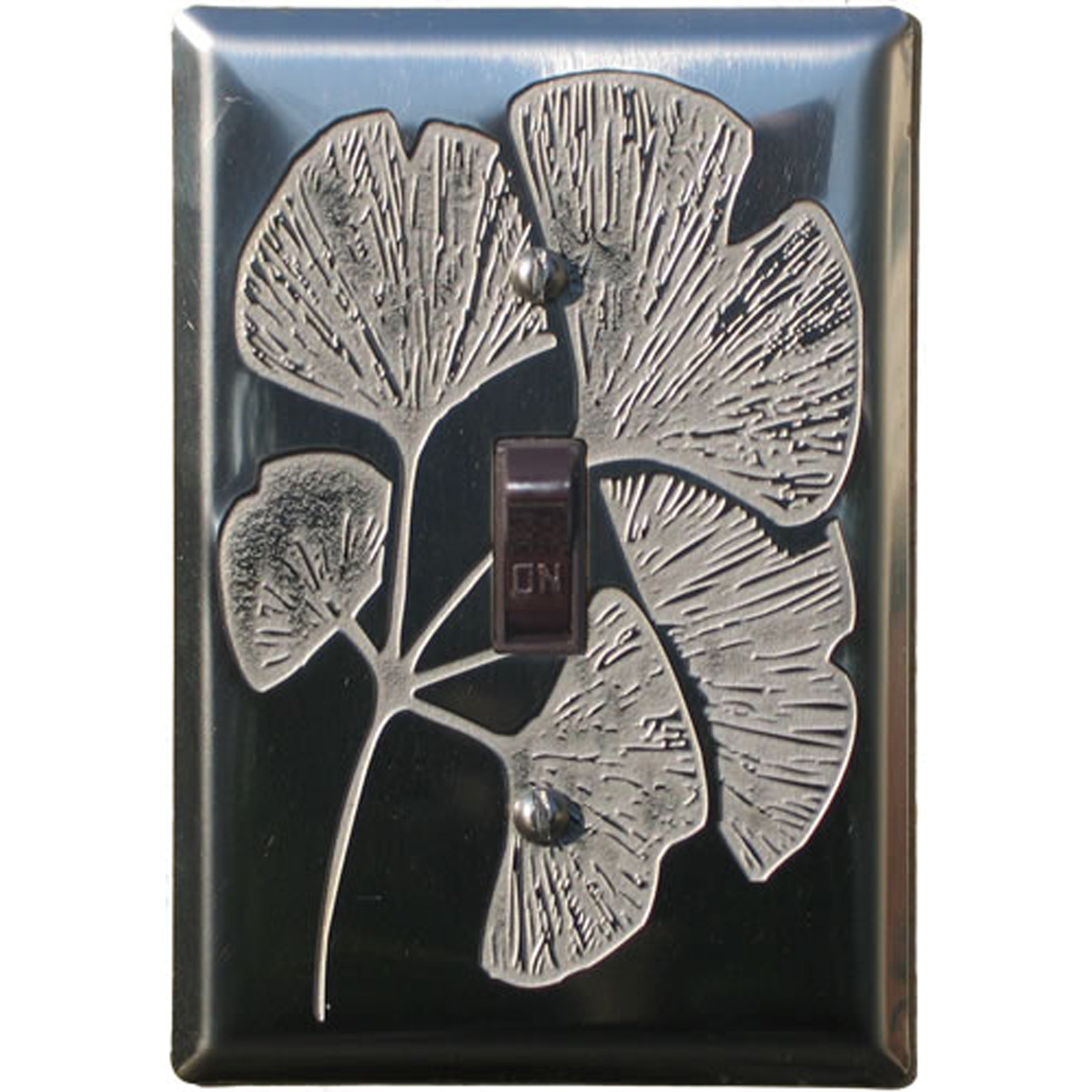 Ginkgo Oil Rubbed Copper Single Toggle Switchplate:Wallplatesonline.com