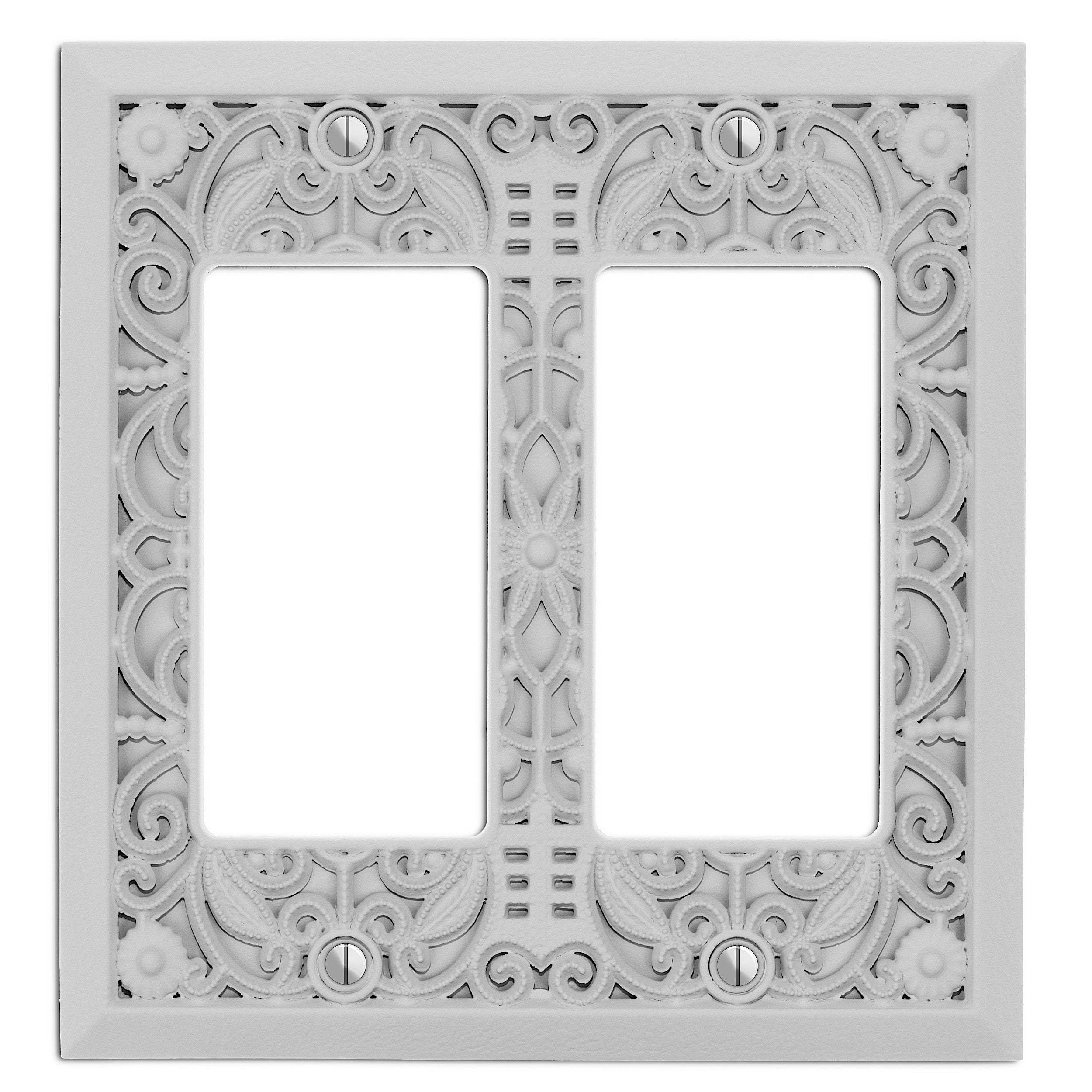 Gray Filigree Shabby Chic 2 Rocker (GFI):Wallplatesonline.com