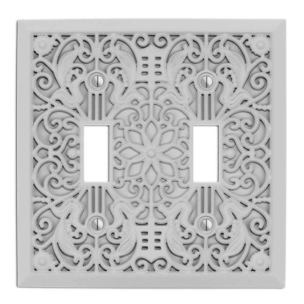 Gray Filigree Shabby Chic Double Toggle