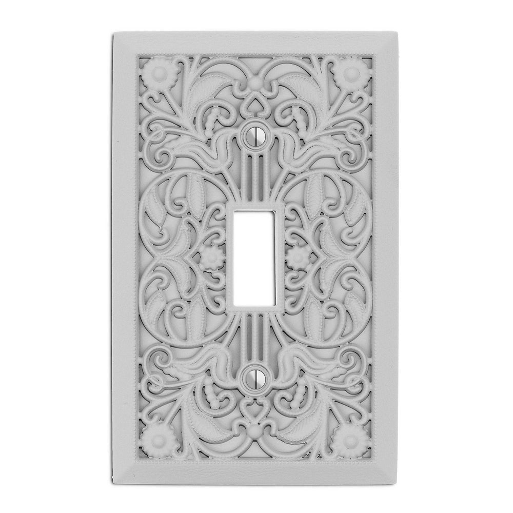 Gray Filigree Shabby Chic Cover Plates